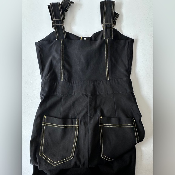 Unique Vintage Black Denim Overalls size S/4 - Picture 5 of 14
